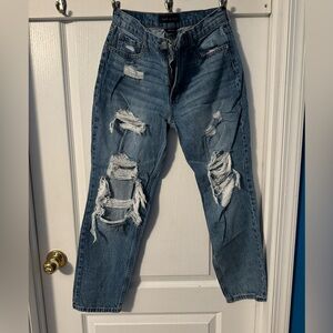 Aeropostale high waisted ripped mom jeans size 4